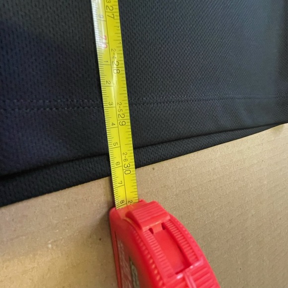 PGA Tour Men's Large Solid Black Long Sleeve Polyester Polo - Picture 9 of 10